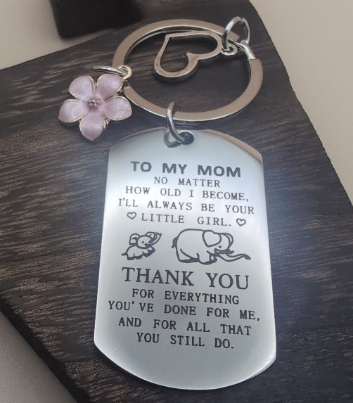 Remember I Love you Mom Keychain
