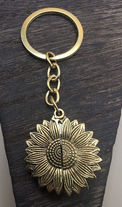 Sunflower Keychain /w secret message!